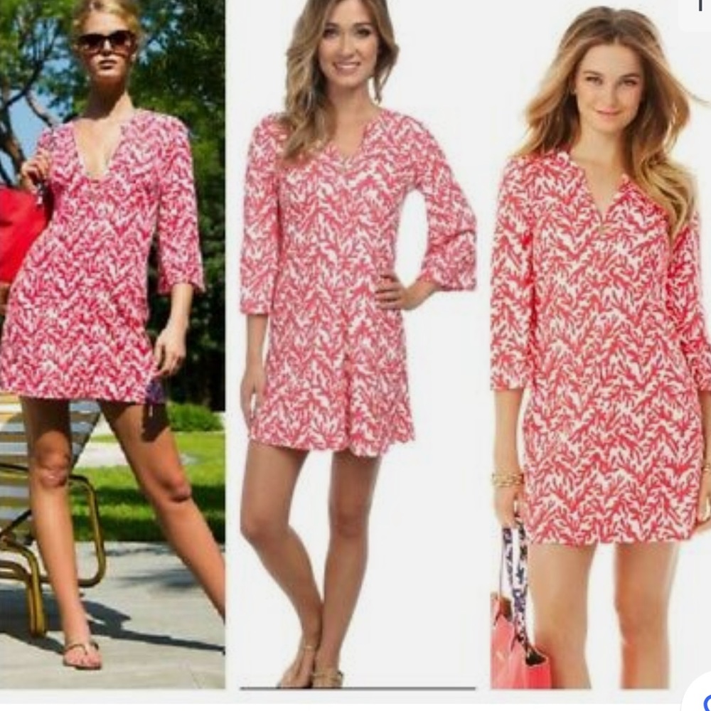 Lilly Pulitzer Valetta Island Coral Terry Island Dress Size Medium